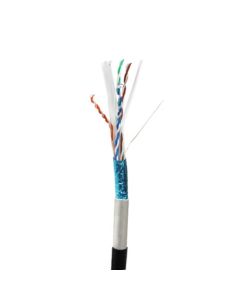 TX CABLE F/UTP CAT 6 23 AWG NEGRO 305 MTS EXTERIOR DOBLE CHAQUETA