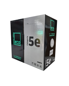 ECO CABLE UTP CAT 5E 25 AWG GRIS 305 MTS CCA