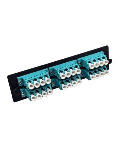 TX MINIPLACA EASYFIBER 6 GUIAS LC CUADRUPLE MM OM3/OM4 AQUA
