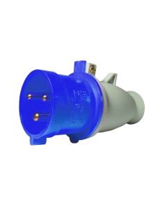 LX ENCHUFE INDUSTRIAL MACHO VOLANTE 2P+T 16A 220V IP44 AZUL