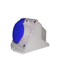 LX ENCHUFE INDUSTRIAL HEMBRA SOBREPUESTA 2P+T 16A 220V IP44 AZUL