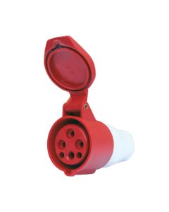 LX ENCHUFE INDUSTRIAL HEMBRA VOLANTE 3P+T 16A 380V IP44 ROJO