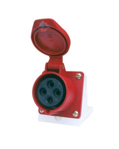 LX ENCHUFE INDUSTRIAL HEMBRA SOBREPUESTA 3P+T 16A 380V IP44 ROJO