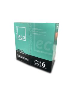ECO CABLE UTP CAT 6 24 AWG BLANCO 305 MTS 100% COBRE