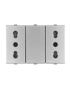 ST TOMA CORRIENTE DUPLEX 10/16A 250V 2P+T S44 PLATA 443512
