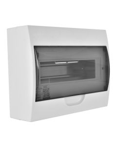 LX TABLERO SOBREPUESTO 12 MODULOS PUERTA TRANSPARENTE L/HALOGENOS IP41