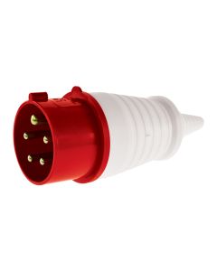 LX ENCHUFE INDUSTRIAL MACHO VOLANTE 3P+N+T 16A 380V IP44 ROJO