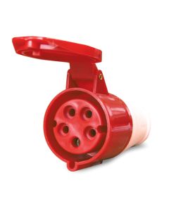 LX ENCHUFE INDUSTRIAL HEMBRA VOLANTE 3P+N+T 32A 380V IP44 ROJO 5717421