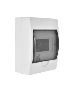 LX TABLERO SOBREPUESTO 6 MODULOS PUERTA TRANSPARENTE L/HALOGENOS IP41