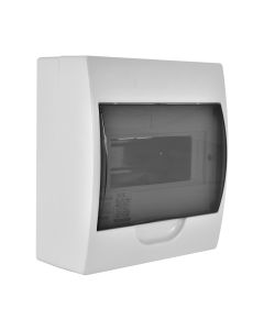 LX TABLERO SOBREPUESTO 8 MODULOS PUERTA TRANSPARENTE L/HALOGENOS IP41