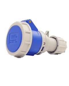 ENCHUFE INDUSTRIAL HEMBRA VOLANTE 2P+T 16A 220V IP67 AZUL
