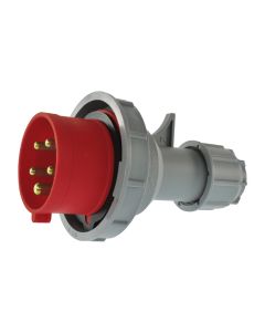 LX ENCHUFE INDUSTRIAL MACHO VOLANTE 3P+N+T 16A 380V IP67 ROJO