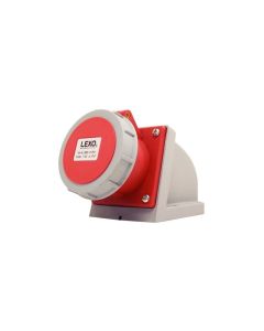 LX ENCHUFE INDUSTRIAL HEMBRA SOBREPUESTA 3P+N+T 16A 380V IP67 ROJO