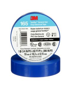 3M CINTA AISLADORA VINILICA TEMFLEX 165 19MM X 18 MTS AZUL