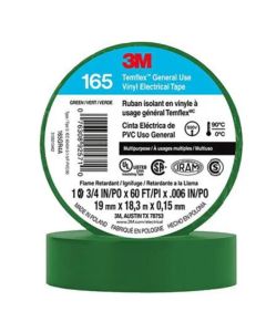 3M CINTA AISLADORA VINILICA TEMFLEX 165 19MM X 18 MTS VERDE