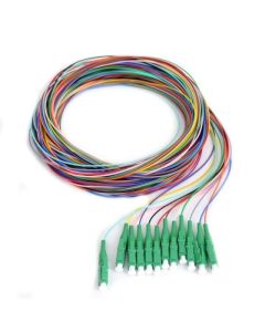 TX PIGTAILS KIT 12F SM G657A2 LC APC 900 UM 1 MT VERDE LIMA