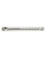 TX PLACA PANEL F/UTP 48P 1U CON BARRA TRASERA COLOR PLATA